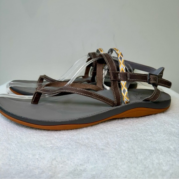 Chaco Shoes - Chaco Loveland Leather Strappy Sport Sandals Outdoor Gray Women’s size 12